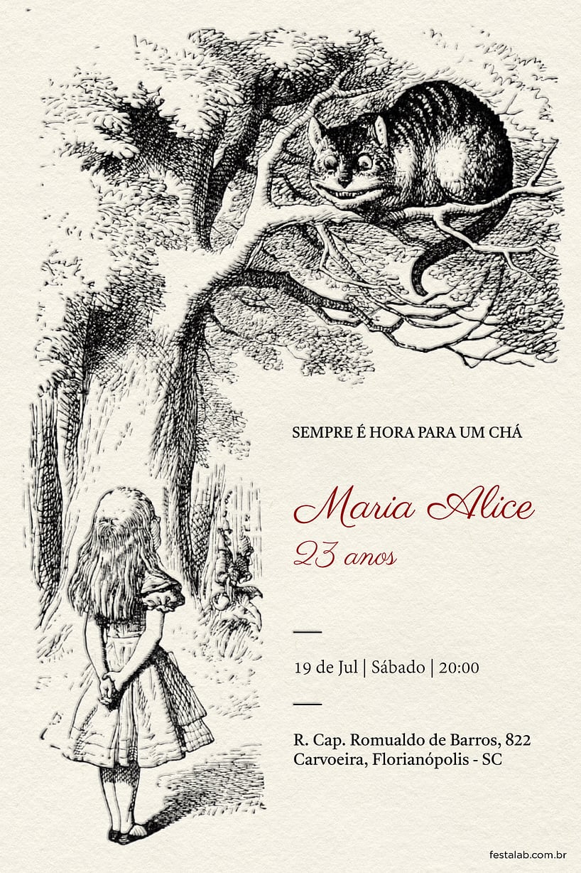 Modelo de Convite de Aniversario Adulto - Uma Aventura Magica Criar convite de aniversário - Uma Aventura Magica| FestaLab