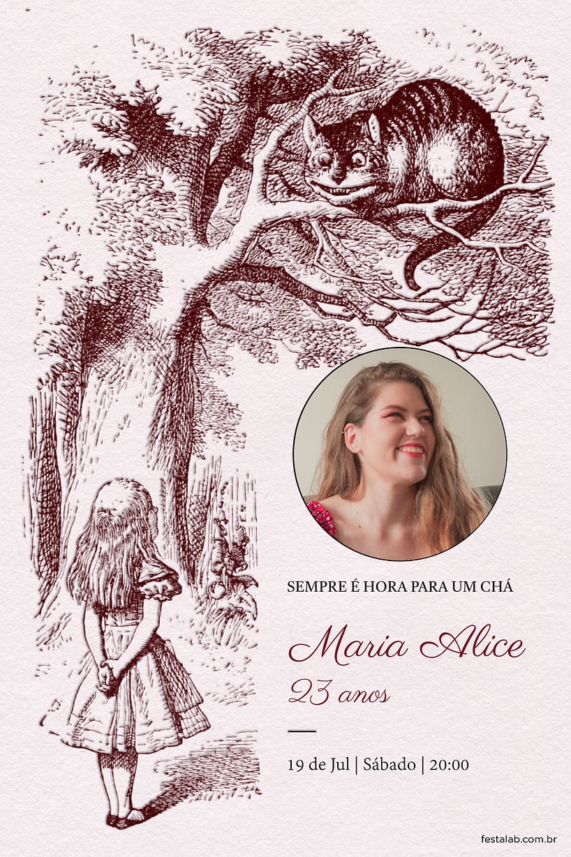 Modelo de Convite de Aniversario Adulto - Uma Aventura Fantastica Criar convite de aniversário - Uma Aventura Fantástica| FestaLab