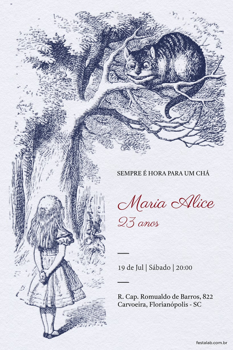 Modelo de Convite de Aniversario Adulto - Uma Aventura Magica Criar convite de aniversário - Uma Aventura Mágica| FestaLab