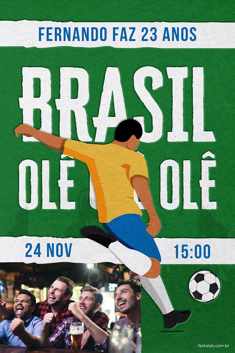 Modelo de Convite de Aniversario Adulto - Brasil Criar convite de aniversário - Brasil| FestaLab