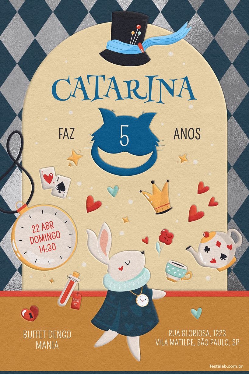 Modelo de Convite de Aniversario - O Mundo Encantado Criar convite de aniversário - O Mundo Encantado| FestaLab