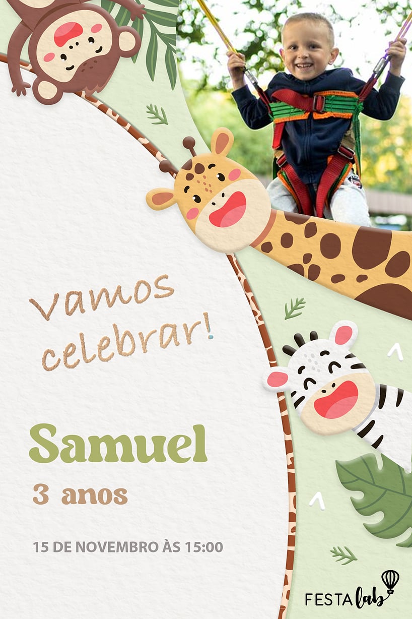 Modelo de Convite de Aniversario - Bicharada em Festa Criar convite de aniversário - Bicharada em Festa| FestaLab