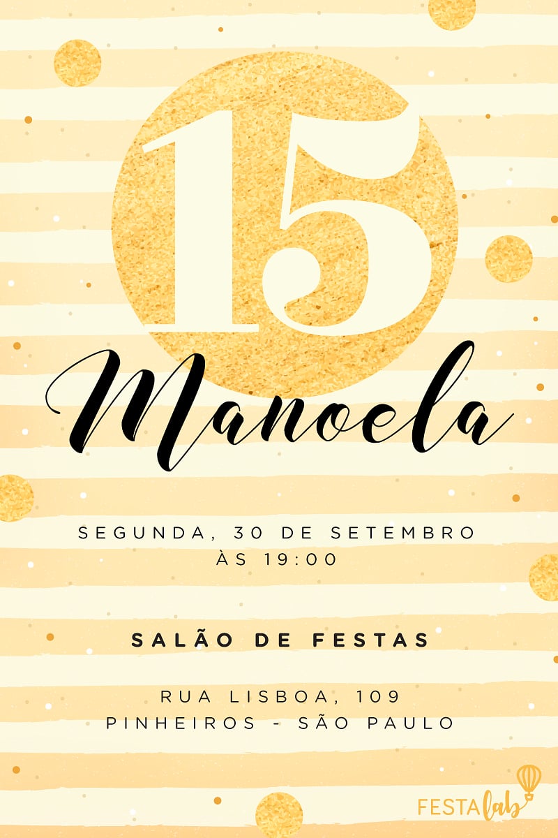 Modelo de Convite de Aniversario - Celebracao Criar convite de aniversário - Celebração| FestaLab