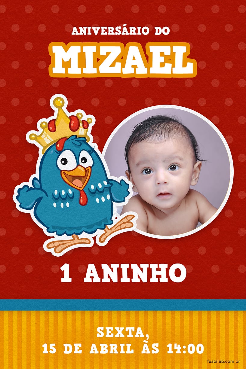 Modelo de Convite de Aniversario - Galinha Pintadinha Criar convite de aniversário - Galinha Pintadinha| FestaLab