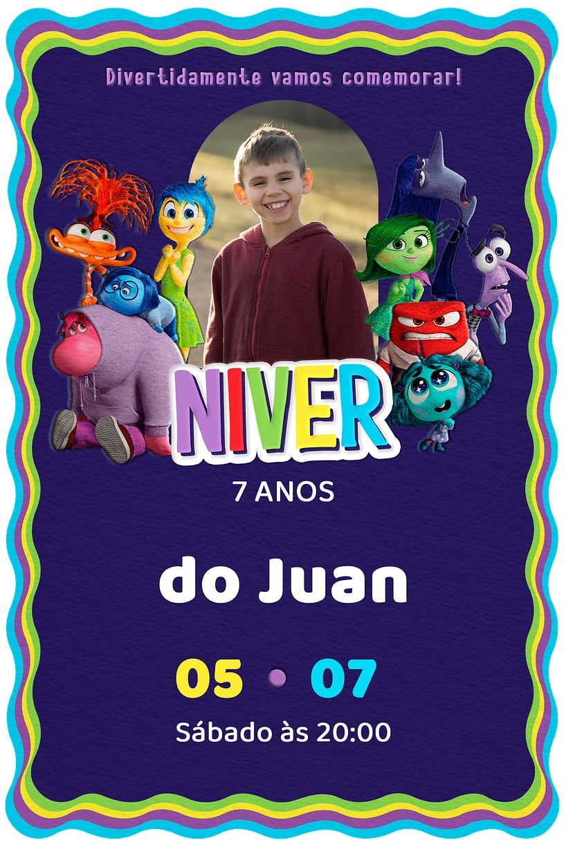 Modelo de Convite de Aniversario - Divertida Comemoracao Criar convite de aniversário - Divertida Comemoração| FestaLab