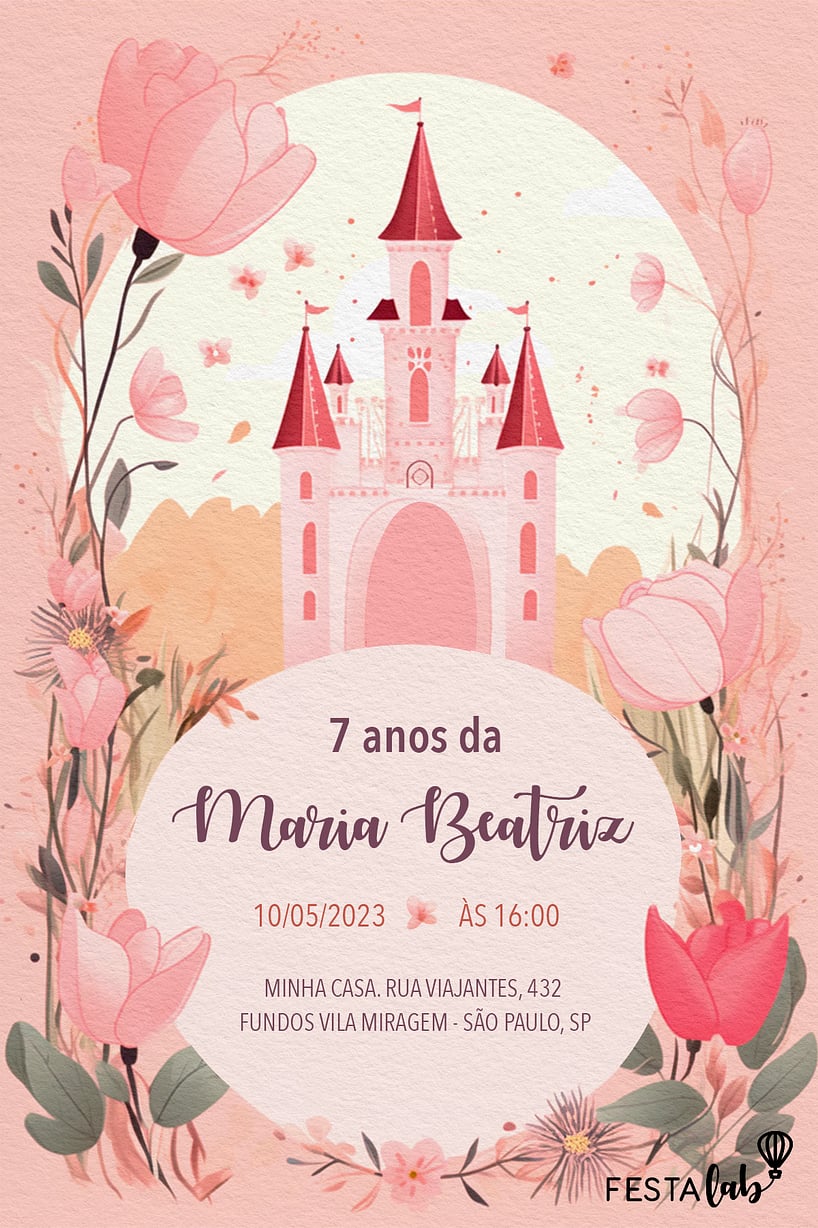 Modelo de Convite de Aniversario - Floresta Encantada Criar convite de aniversário - Floresta Encantada| FestaLab