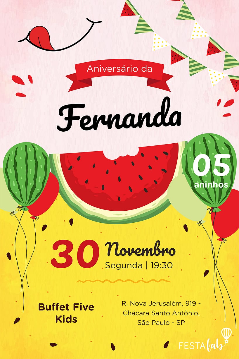 Modelo de Convite de Aniversario - Magali Criar convite de aniversário - Magali| FestaLab
