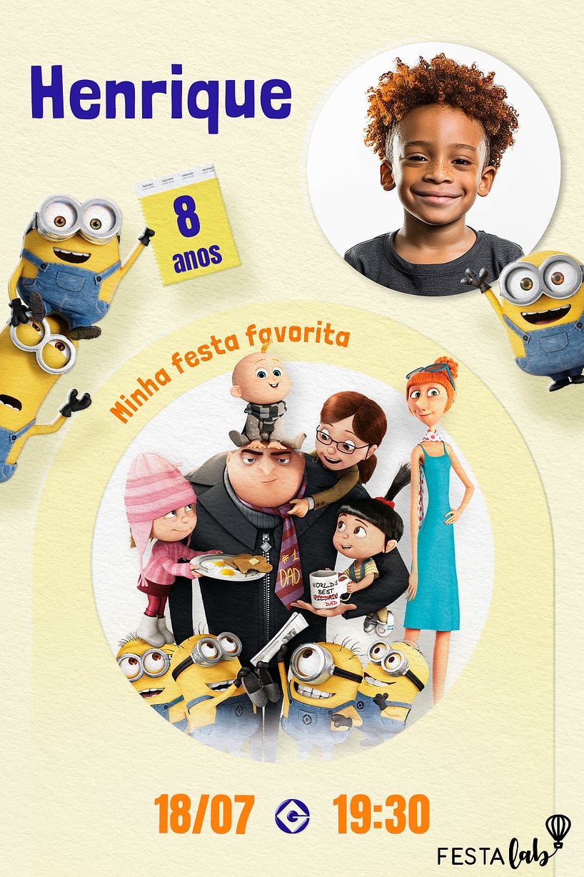 Modelo de Convite de Aniversario - MInha Festa Favorita Criar convite de aniversário - MInha Festa Favorita| FestaLab