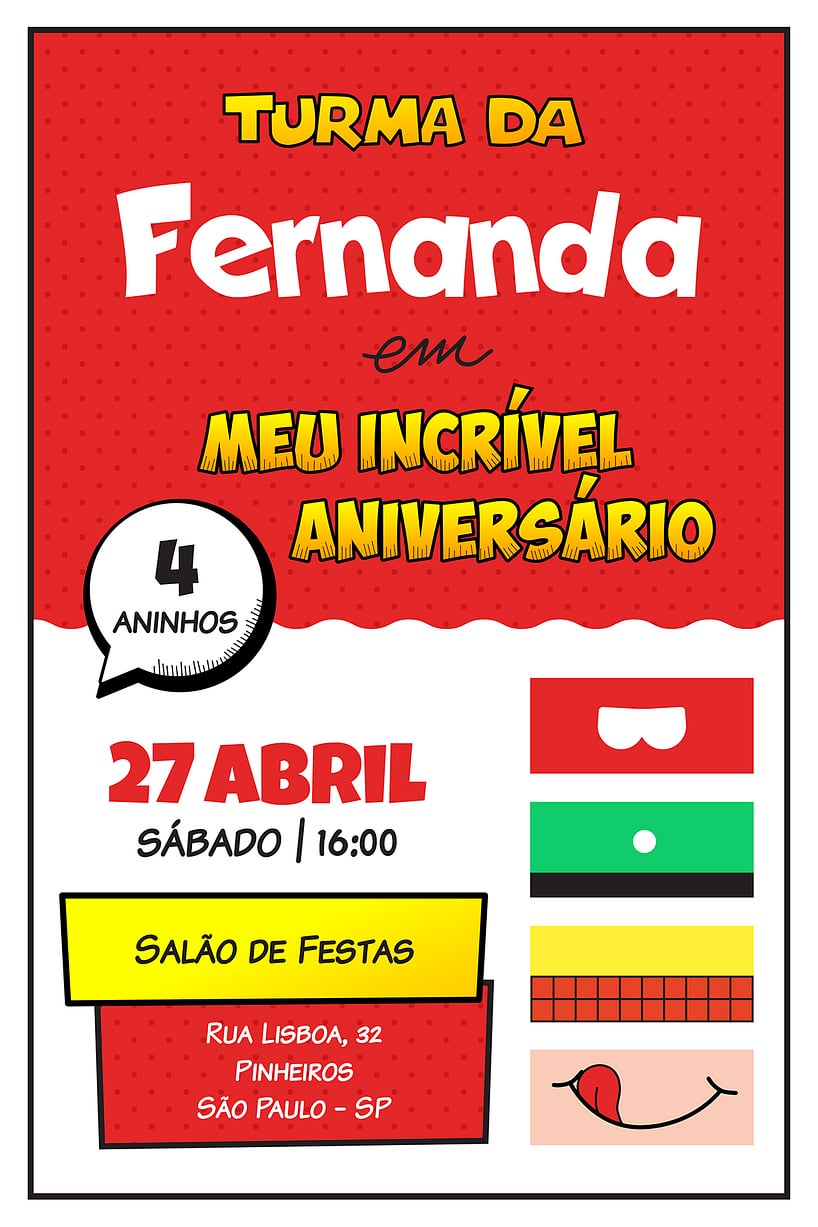 Modelo de Convite de Aniversario - Turma da Monica Criar convite de aniversário - Turma da Mônica| FestaLab