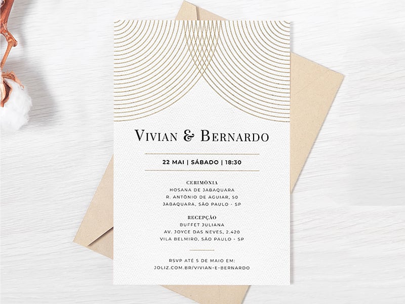 Modelo de Convite de Casamento - Circulo minimalista Crie seu convite de casamento - Circulo minimalista| FestaLab
