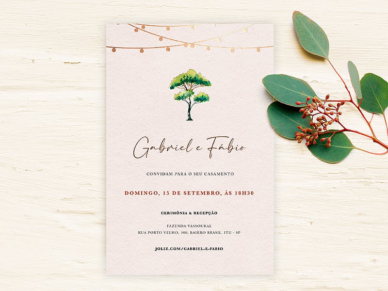 Modelo de Convite de Casamento - Casamento na Fazenda Crie seu convite de casamento - Casamento na Fazenda| FestaLab