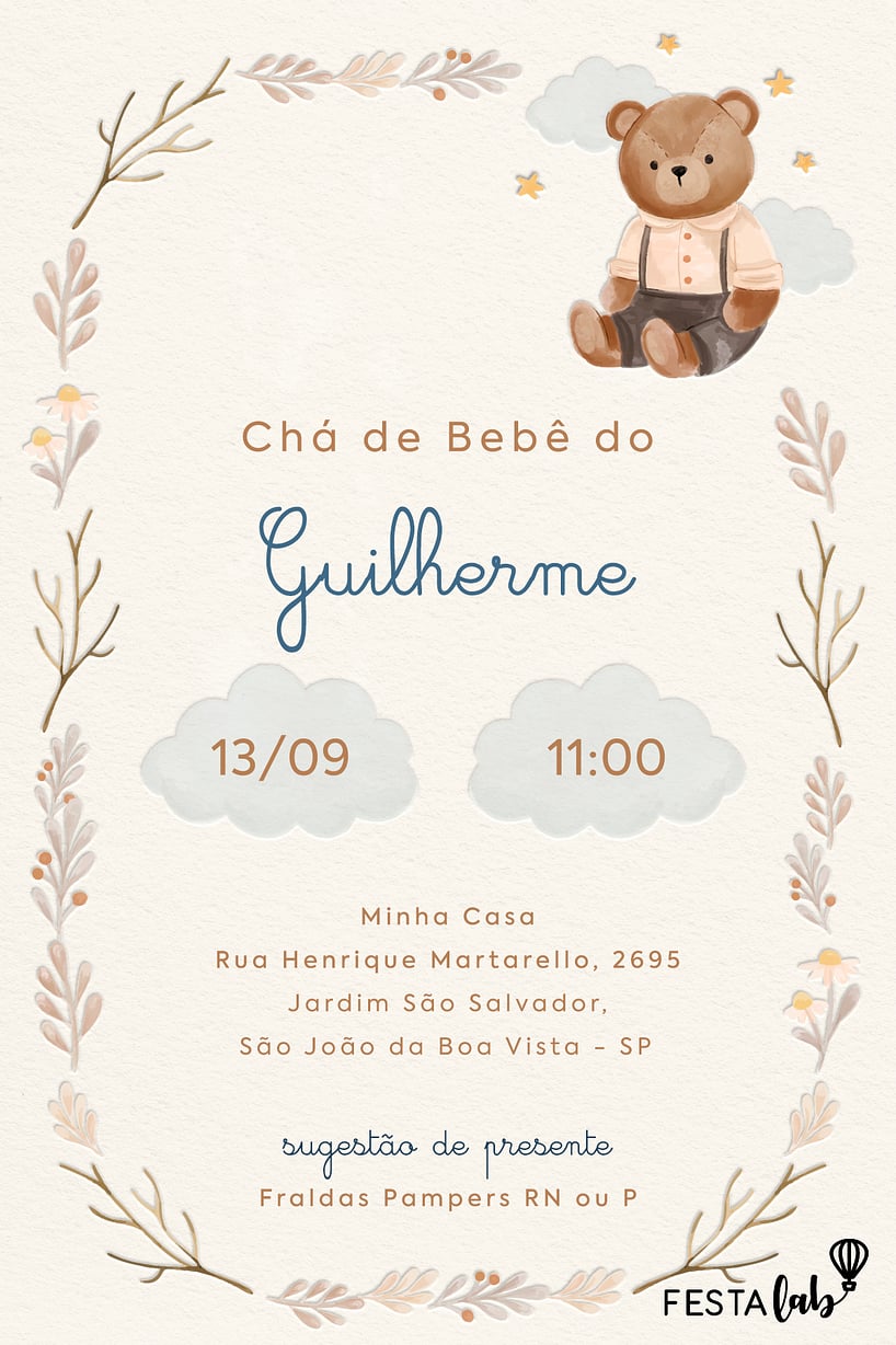 Como fazer convites de chá de bebê?