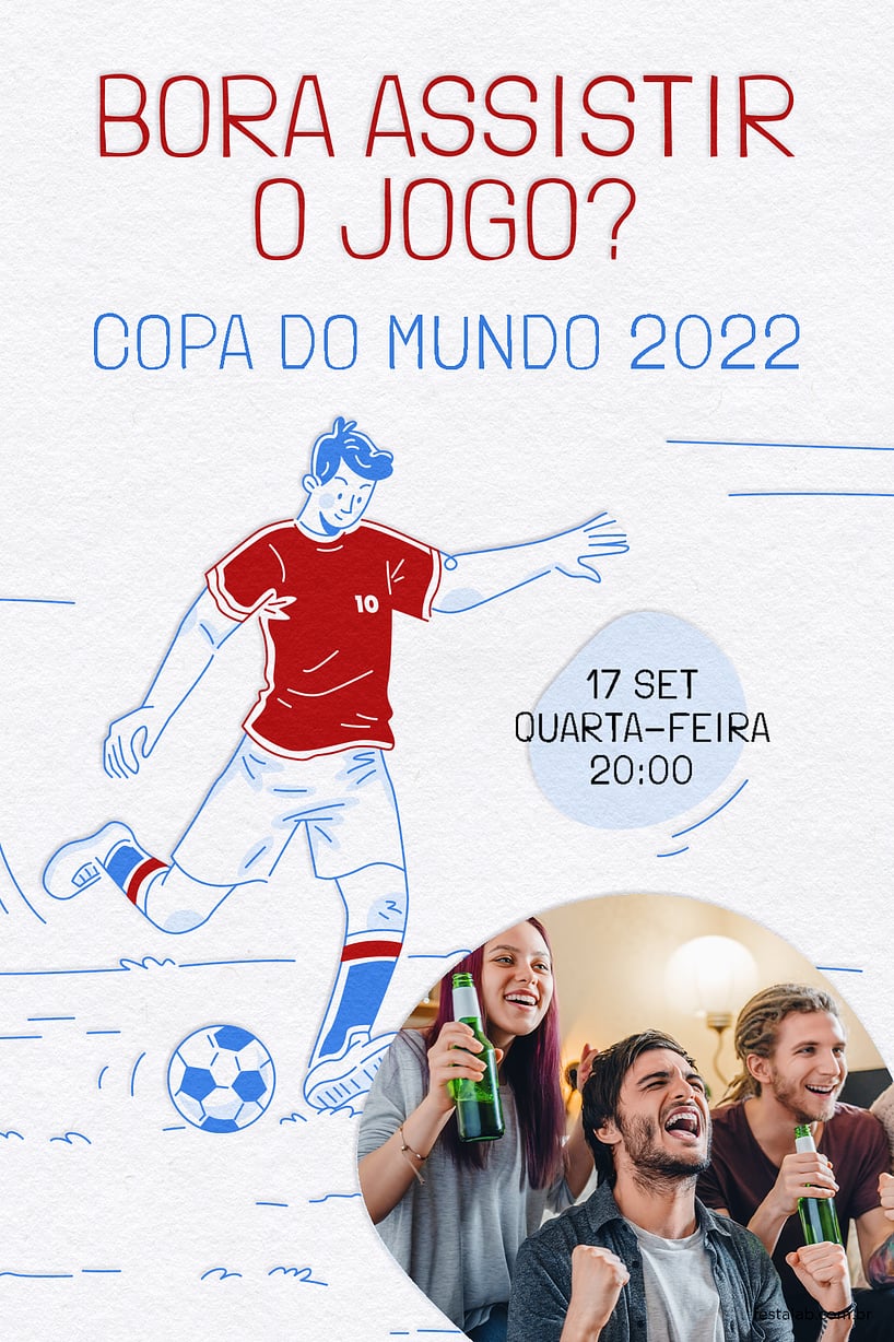 Modelo de Convite de Ocasioes especiais - Bora assistir o jogo Criar convite de Ocasiões especiais - Bora assistir o jogo| FestaLab