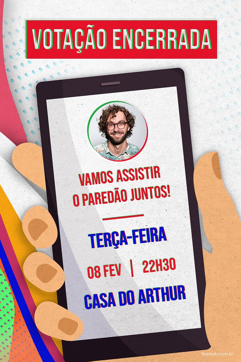 Modelo de Convite de Ocasioes especiais - Dia de Votacao! Vermelho Criar convite de Ocasiões especiais - Dia de Votação! Vermelho| FestaLab