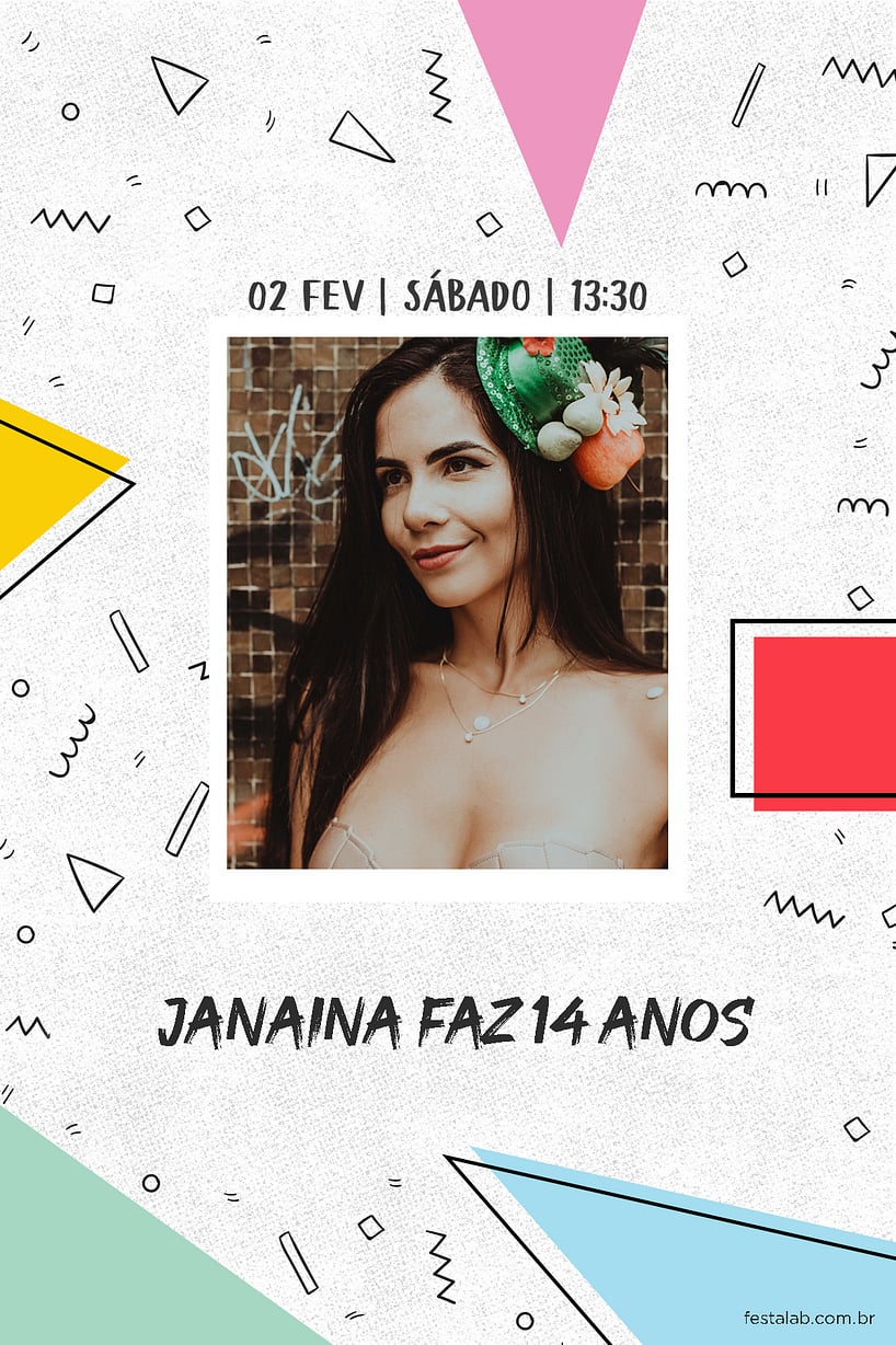 Modelo de Convite de Ocasioes especiais - Happy Criar convite de Ocasiões especiais - Happy| FestaLab