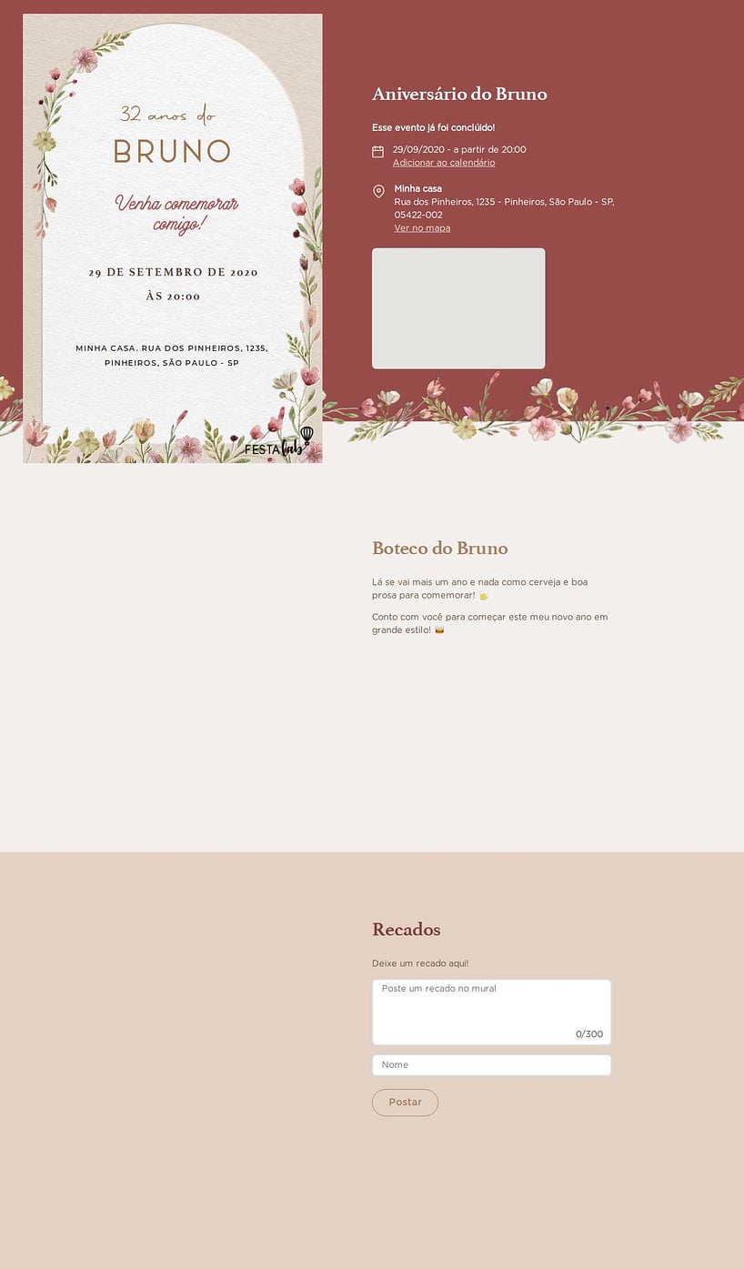 Convite online de aniversário - Arco das Flores Neutras| FestaLab