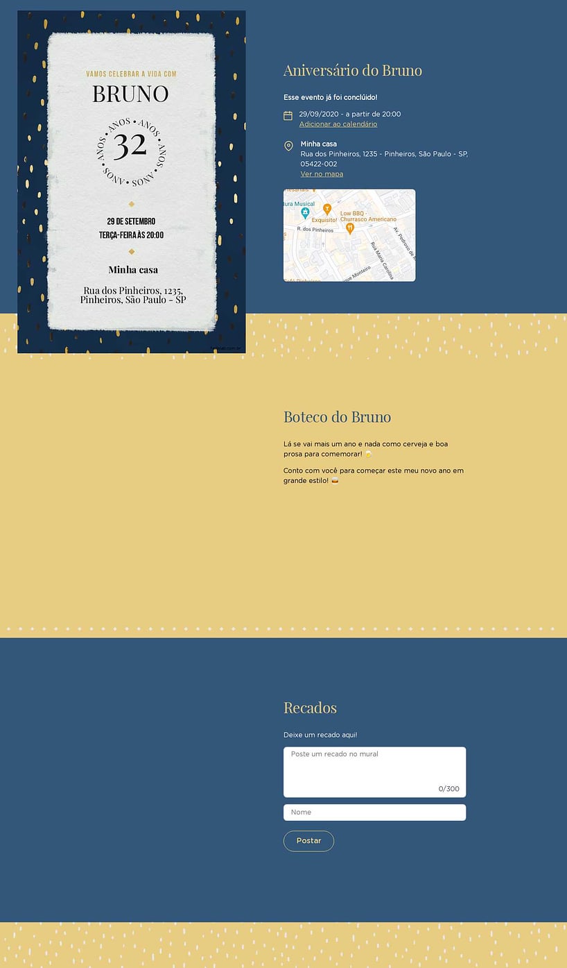 Convite online de aniversário - White and blue| FestaLab