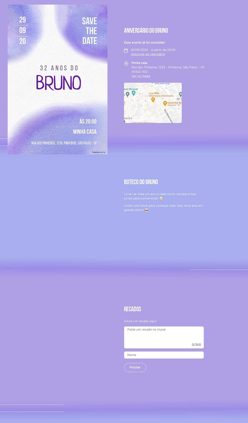 Convite online de aniversário - Blush| FestaLab