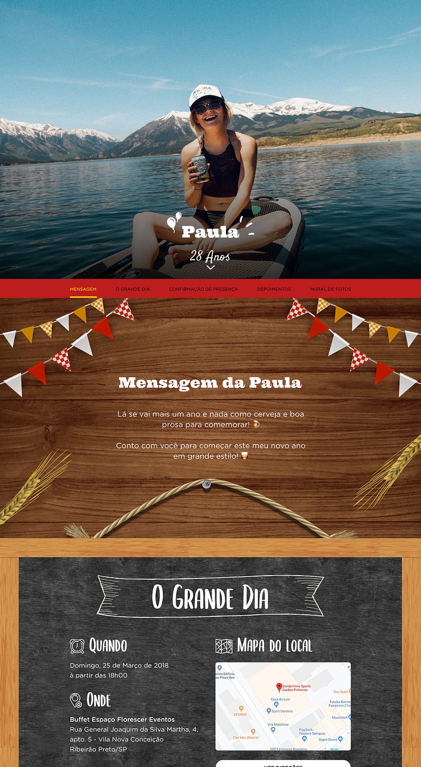 Convite online de aniversário - Rótulo do Boteco| FestaLab
