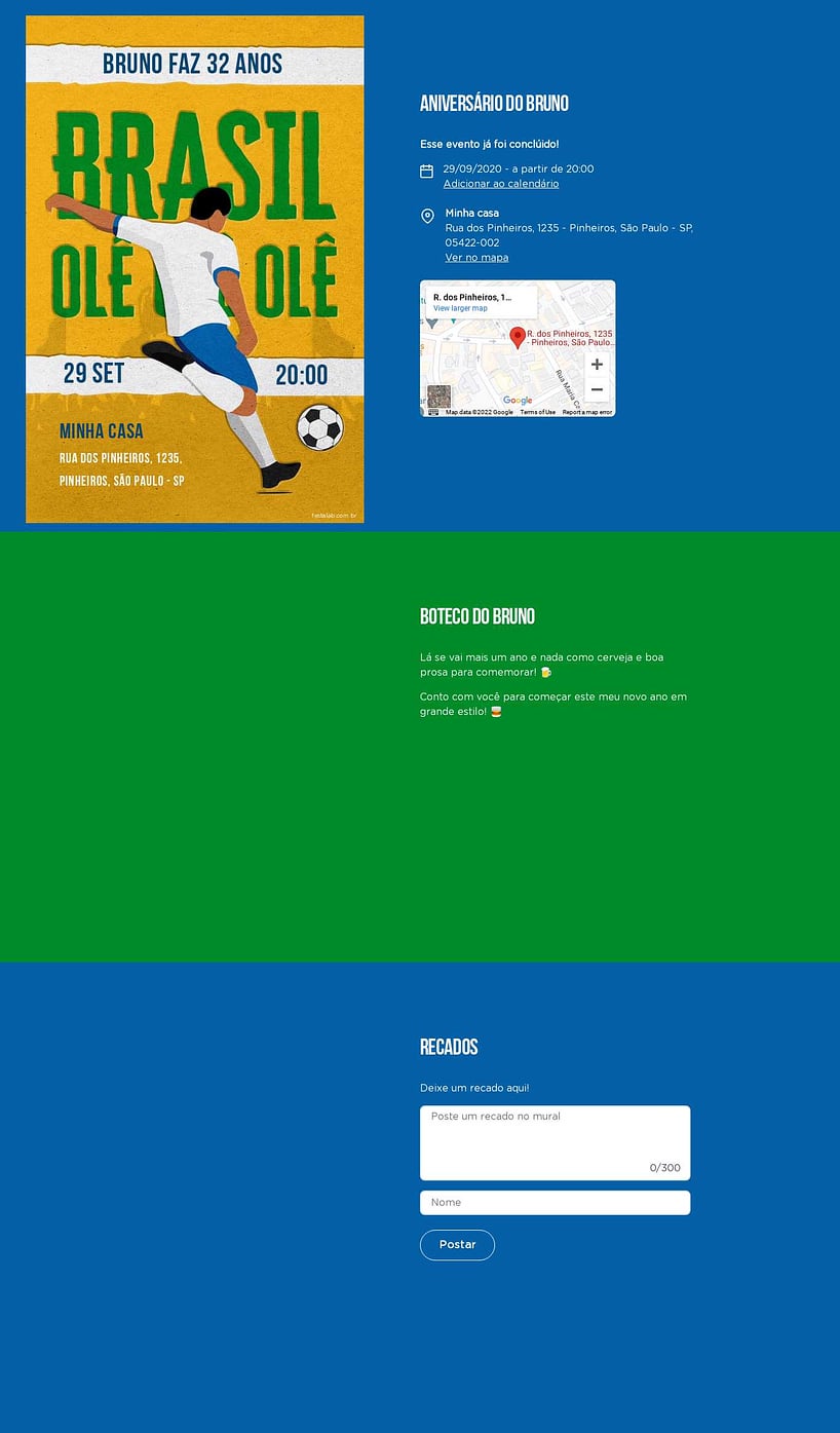 Convite online de aniversário - Brasil amarelo| FestaLab