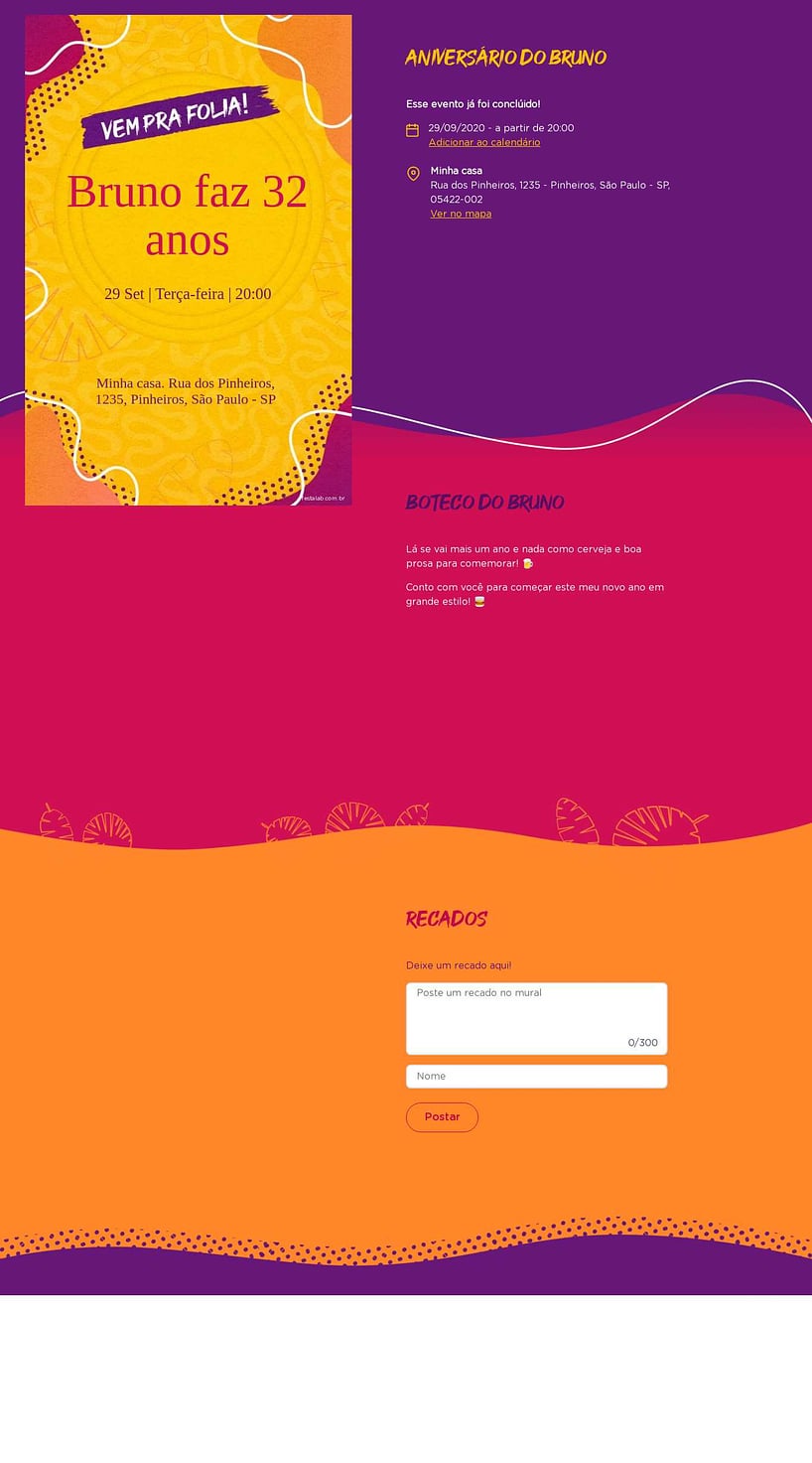 Convite online de aniversário - Carnaval Bloco| FestaLab