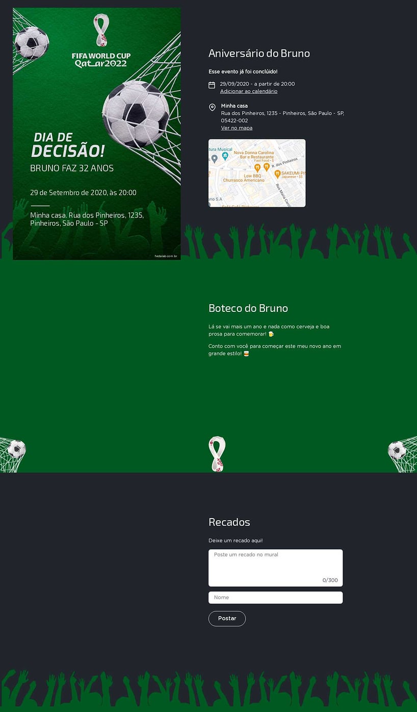 Convite online de aniversário - Dia de Descisão verde| FestaLab