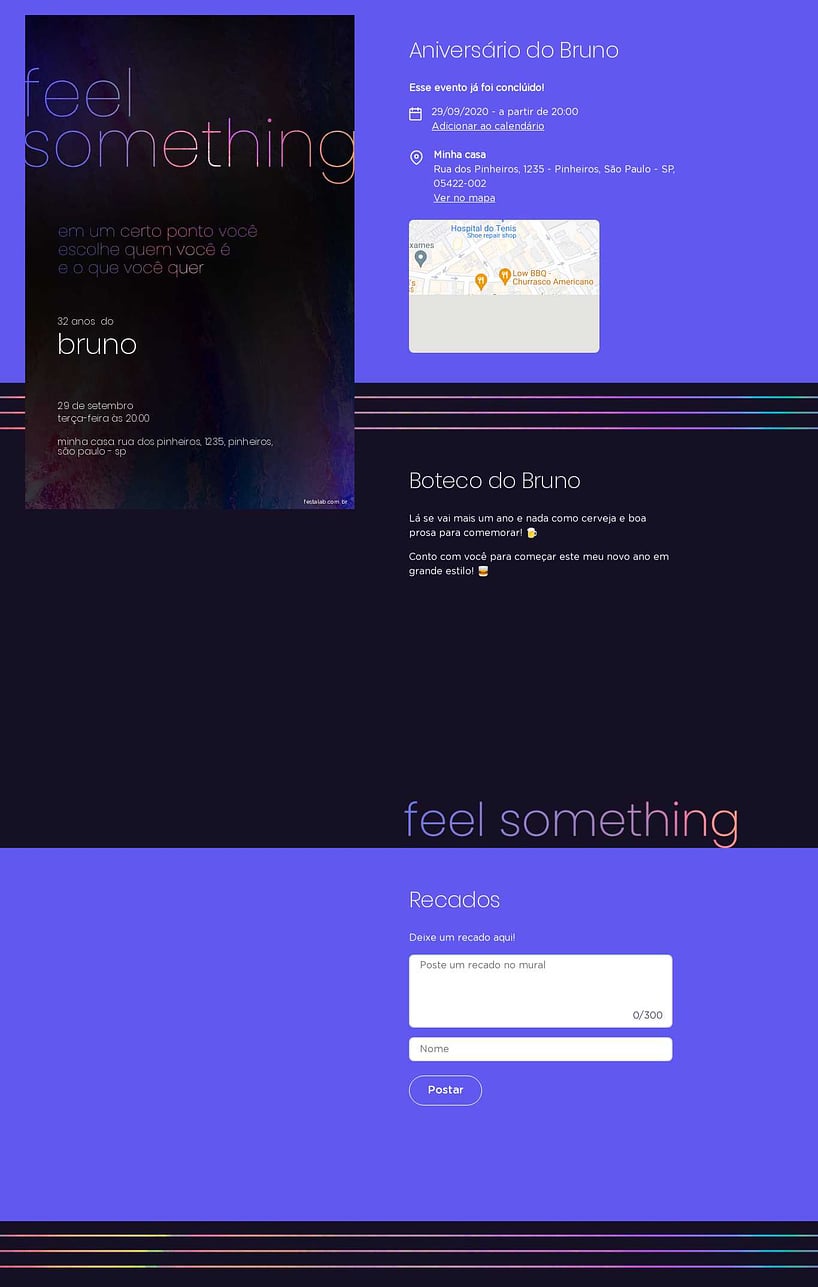 Convite online de aniversário - Euphoria roxo| FestaLab