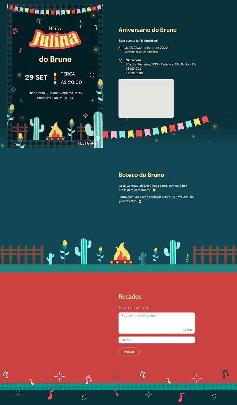 Convite online de aniversário - Festa Julina| FestaLab