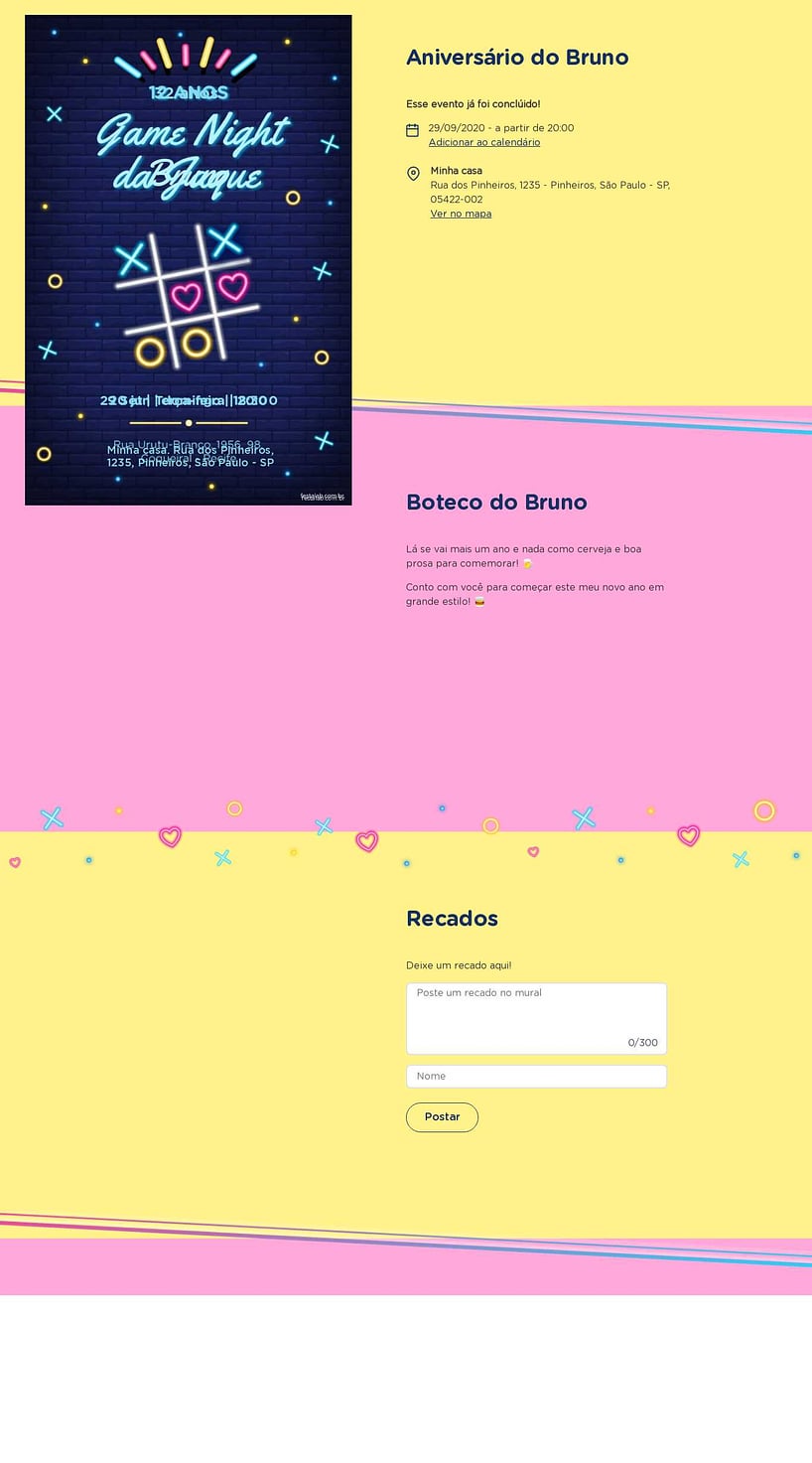 Convite online de aniversário - Game Night| FestaLab