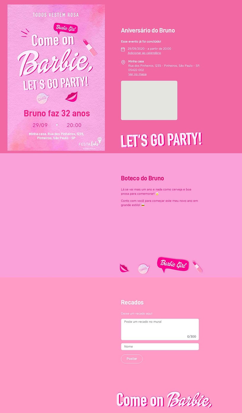 Convite online de aniversário - Let's go party| FestaLab