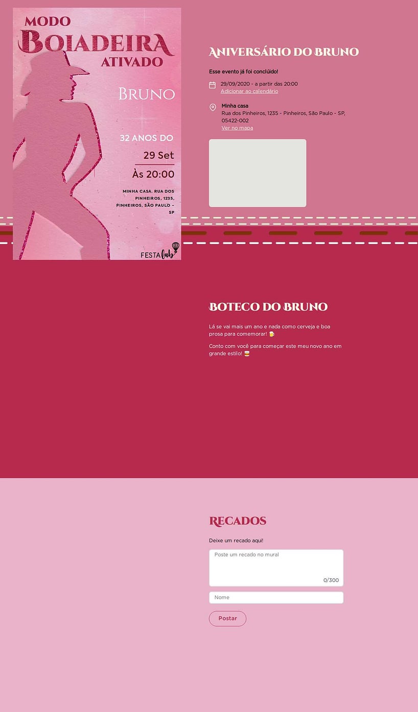 Convite online de aniversário - Modo Boiadeira Ativado| FestaLab