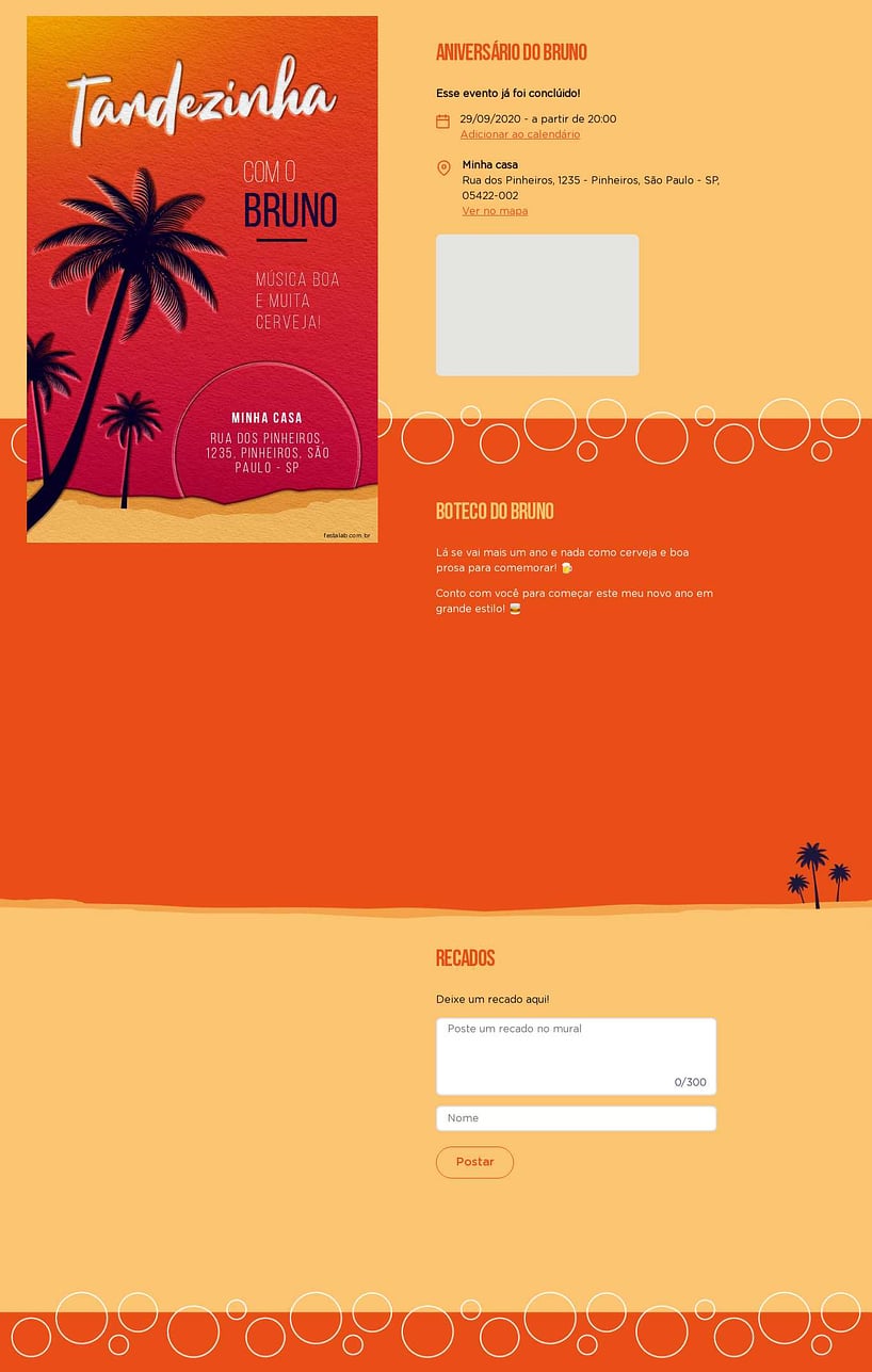 Convite online de aniversário - Tardezinha| FestaLab