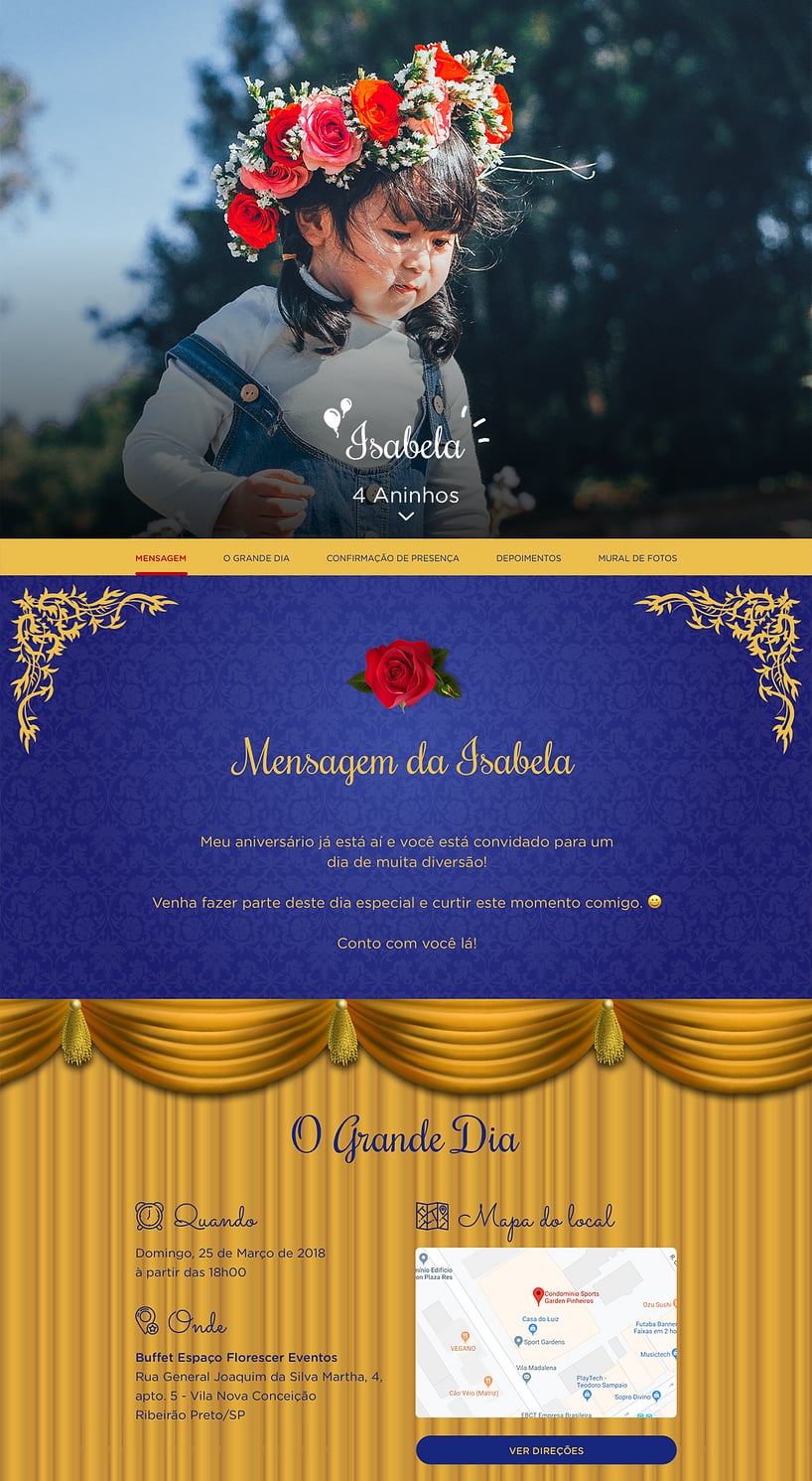 Convite online de aniversário - A Bela e a Fera Celebram o Amor| FestaLab
