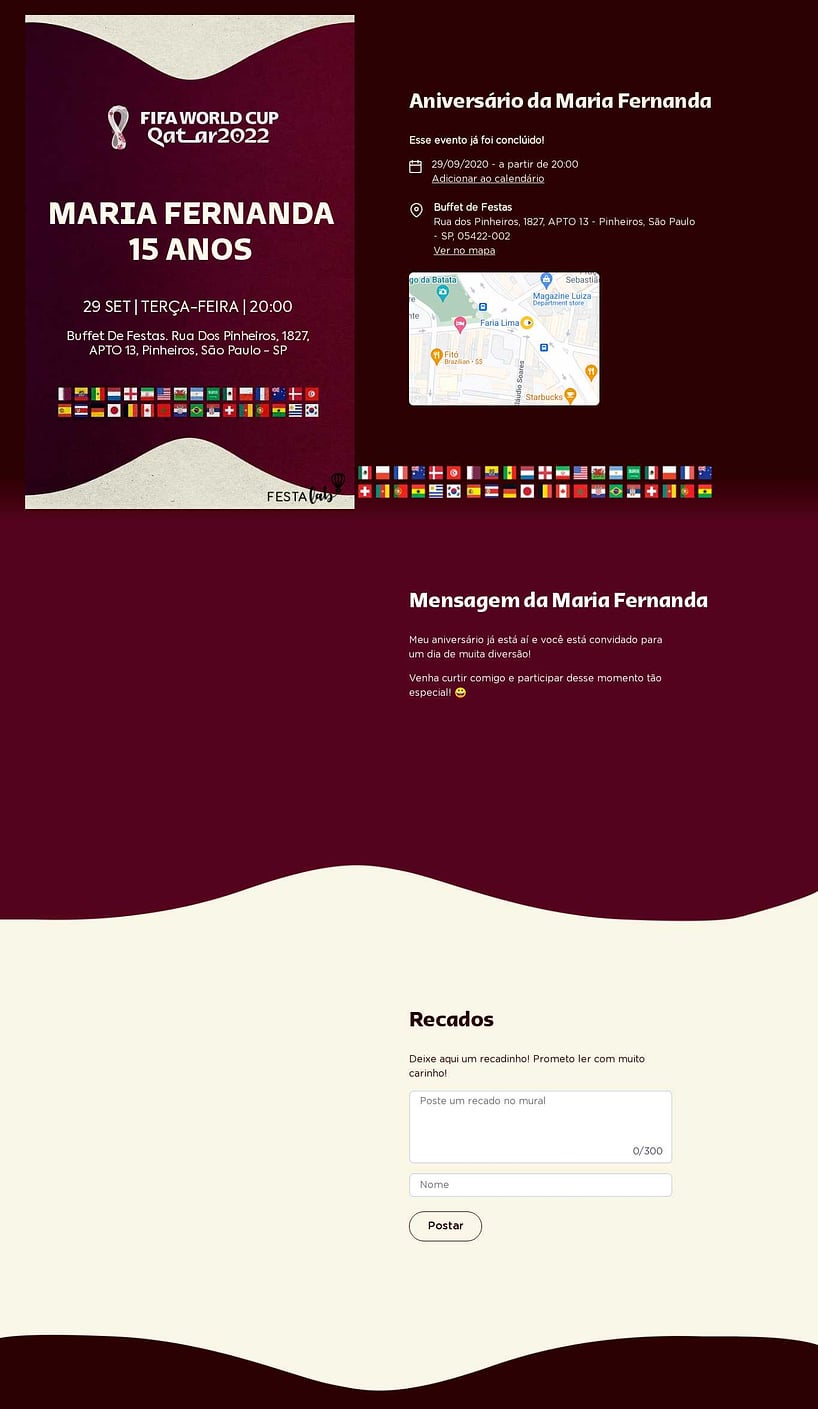 Convite online de aniversário - Álbum da Copa| FestaLab