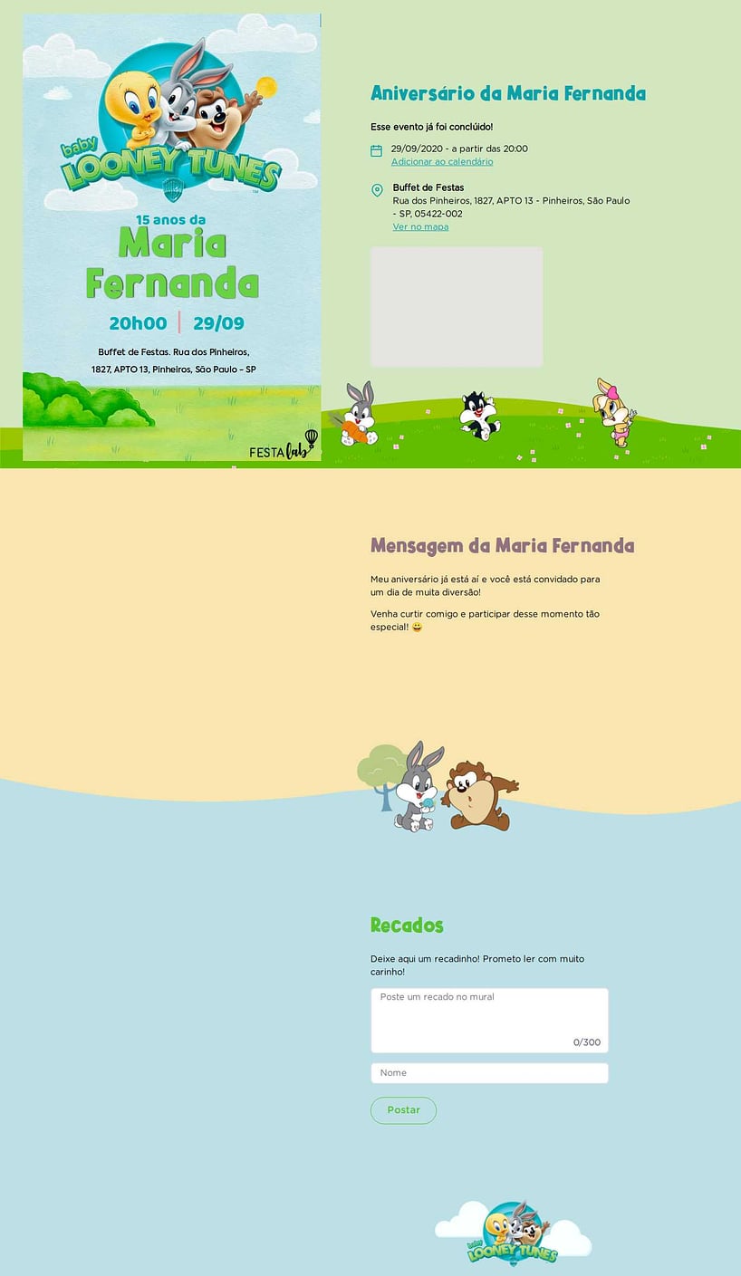 Vibe de Aniversario - Baby Looney Tunes