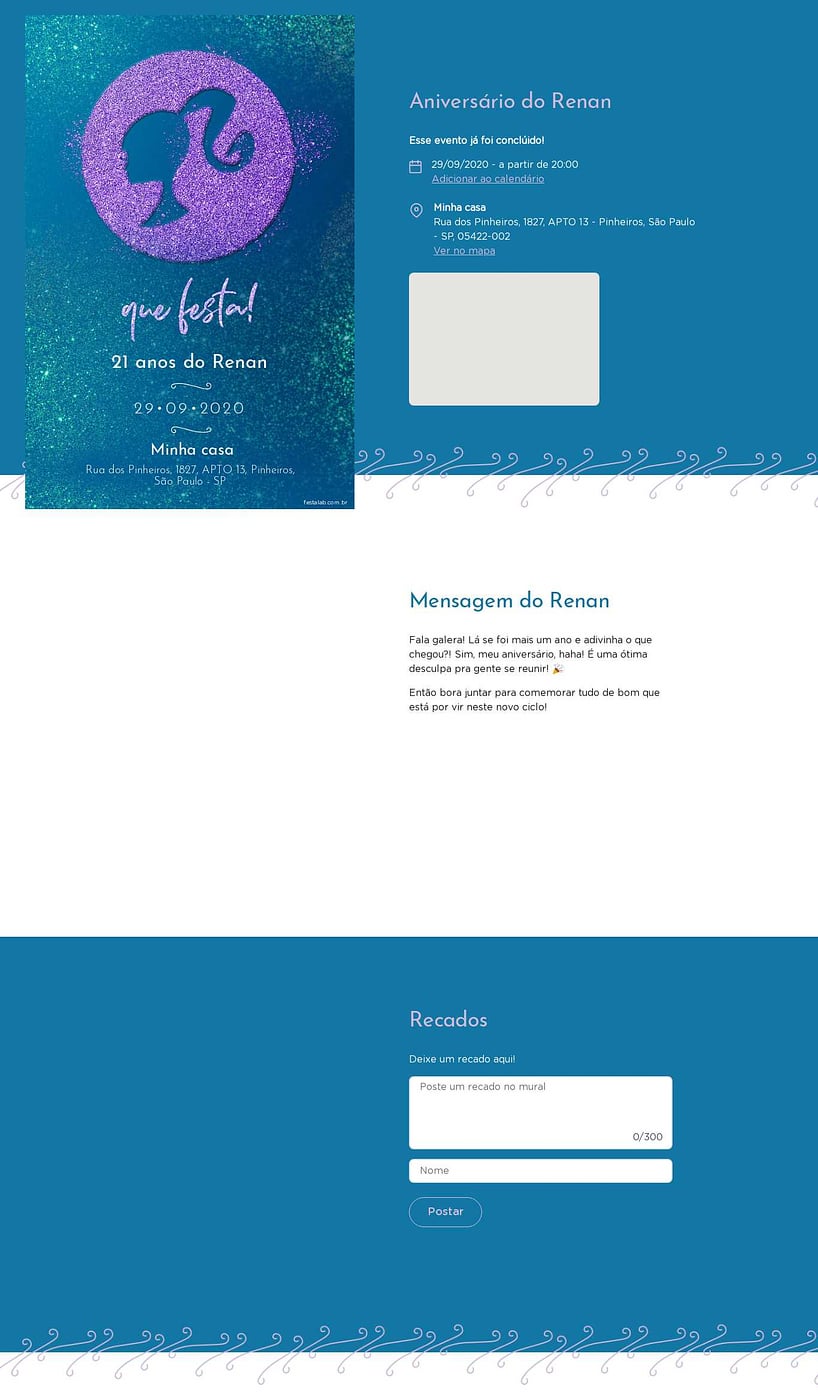 Convite online de aniversário - Barbie fundo verde| FestaLab
