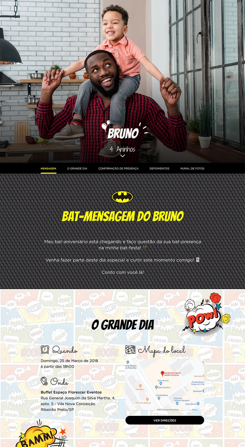 Convite online de aniversário - Batman| FestaLab