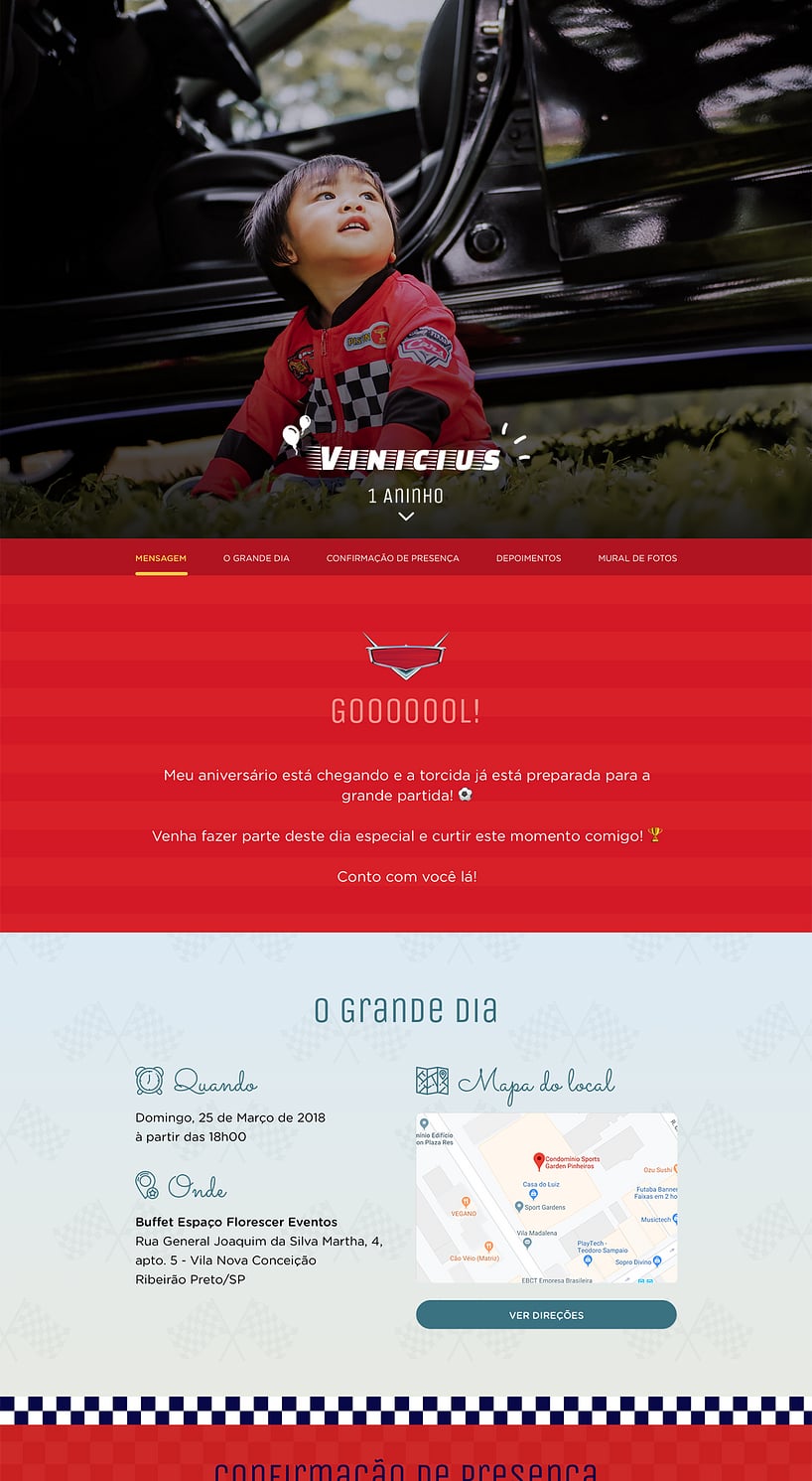 Convite online de aniversário - Carros| FestaLab