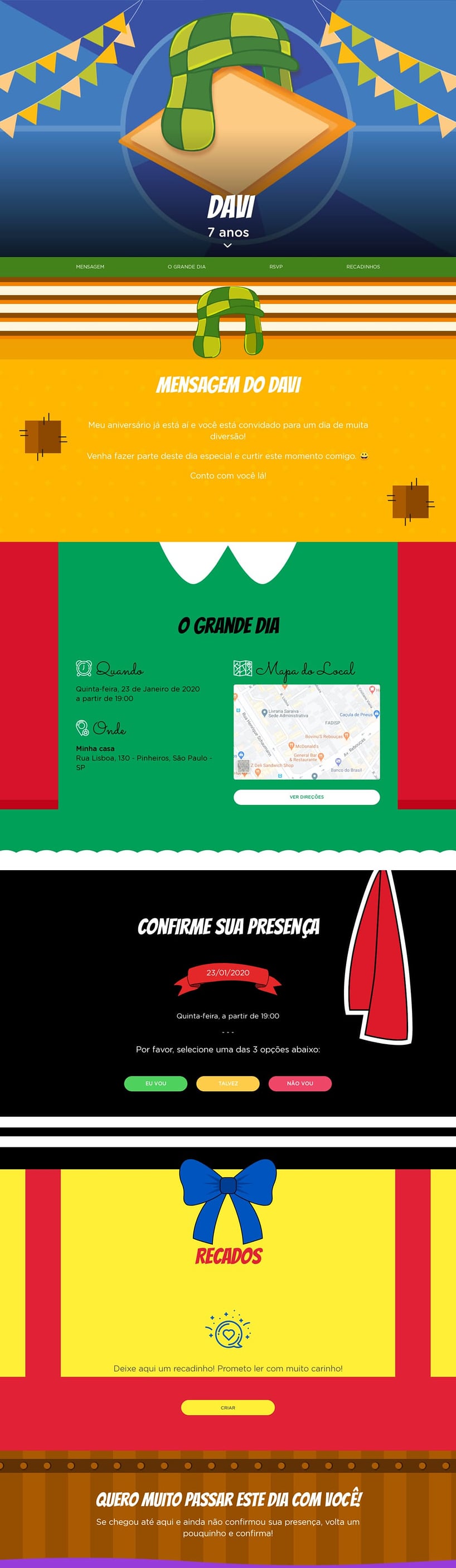 Convite online de aniversário - Chaves| FestaLab