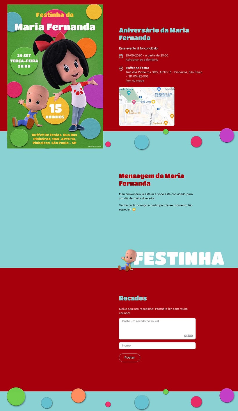 Convite online de aniversário - Cleo & Cuquin verde| FestaLab