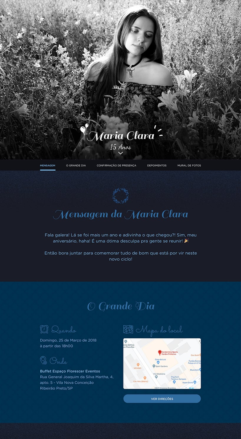 Convite online de aniversário - Coroa de Louros azul| FestaLab