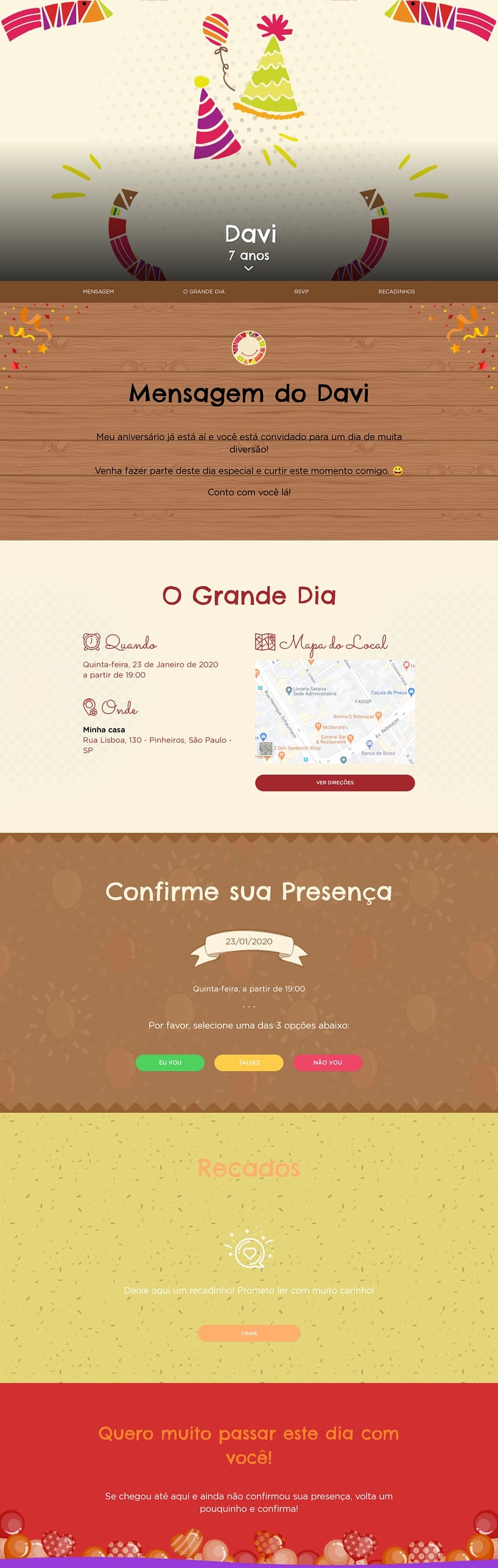 Convite online de aniversário - Dia Mágico| FestaLab