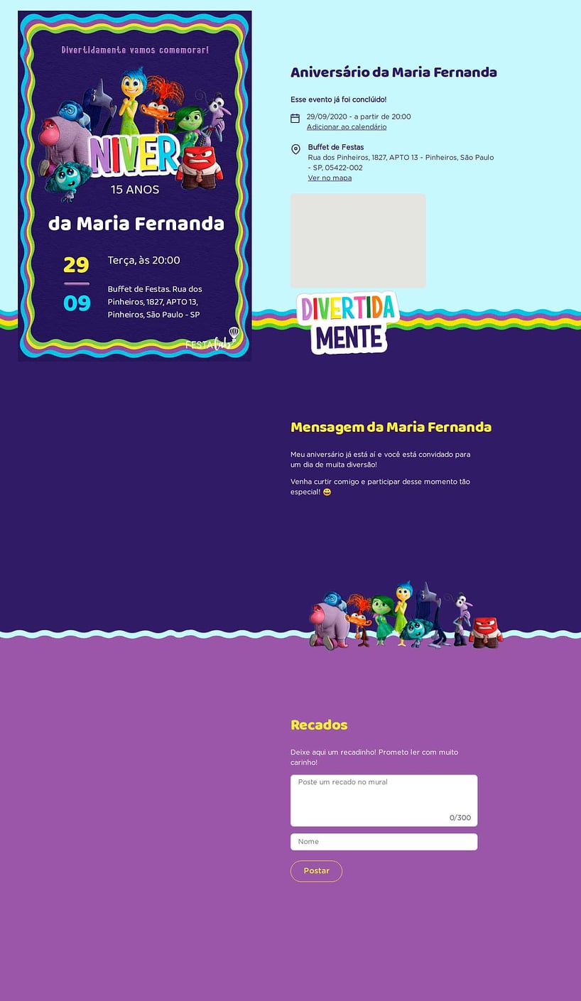 Convite online de aniversário - Divertida Comemoração| FestaLab
