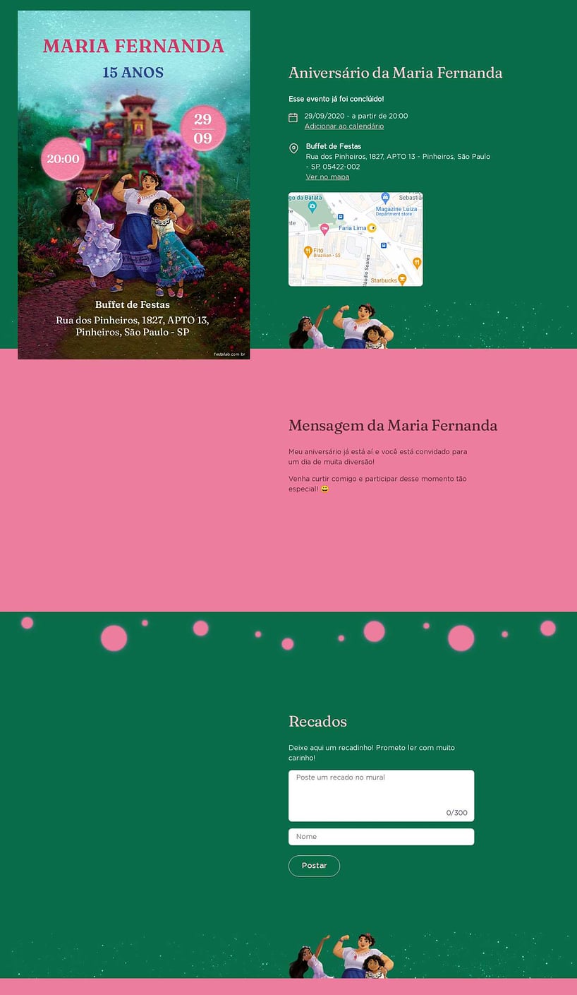 Convite online de aniversário - Encanto Verde| FestaLab