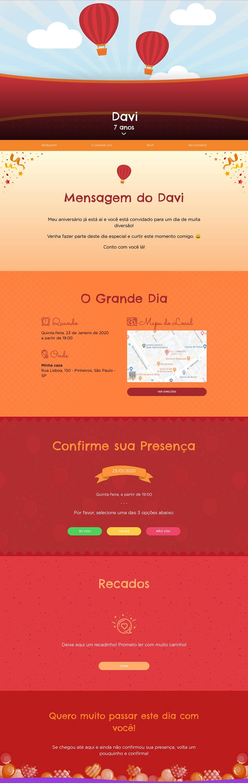 Convite online de aniversário - Fazendo a Festa| FestaLab