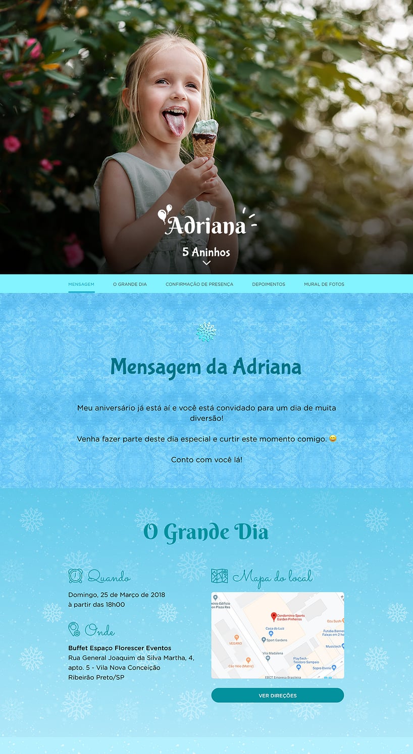 Convite online de aniversário - Frozen| FestaLab