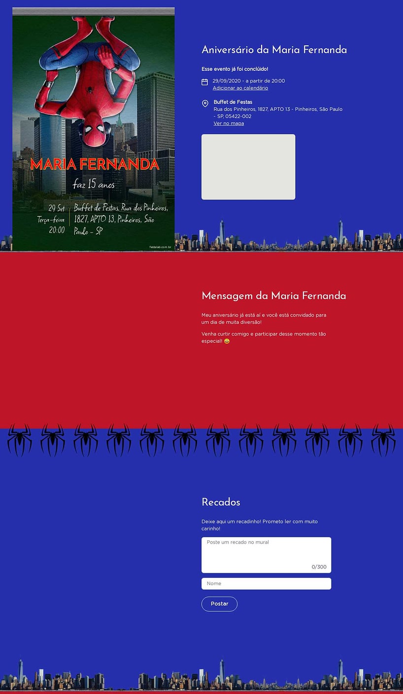 Convite online de aniversário - Homem Aranha Verde| FestaLab