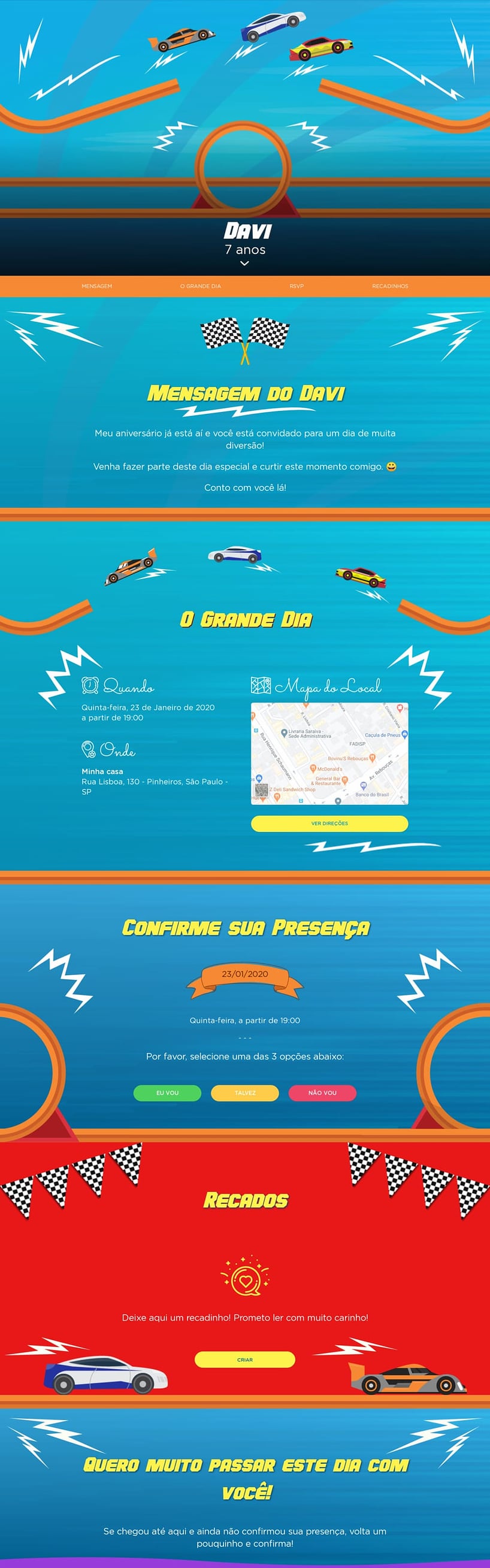 Convite online de aniversário - Hot Wheels| FestaLab