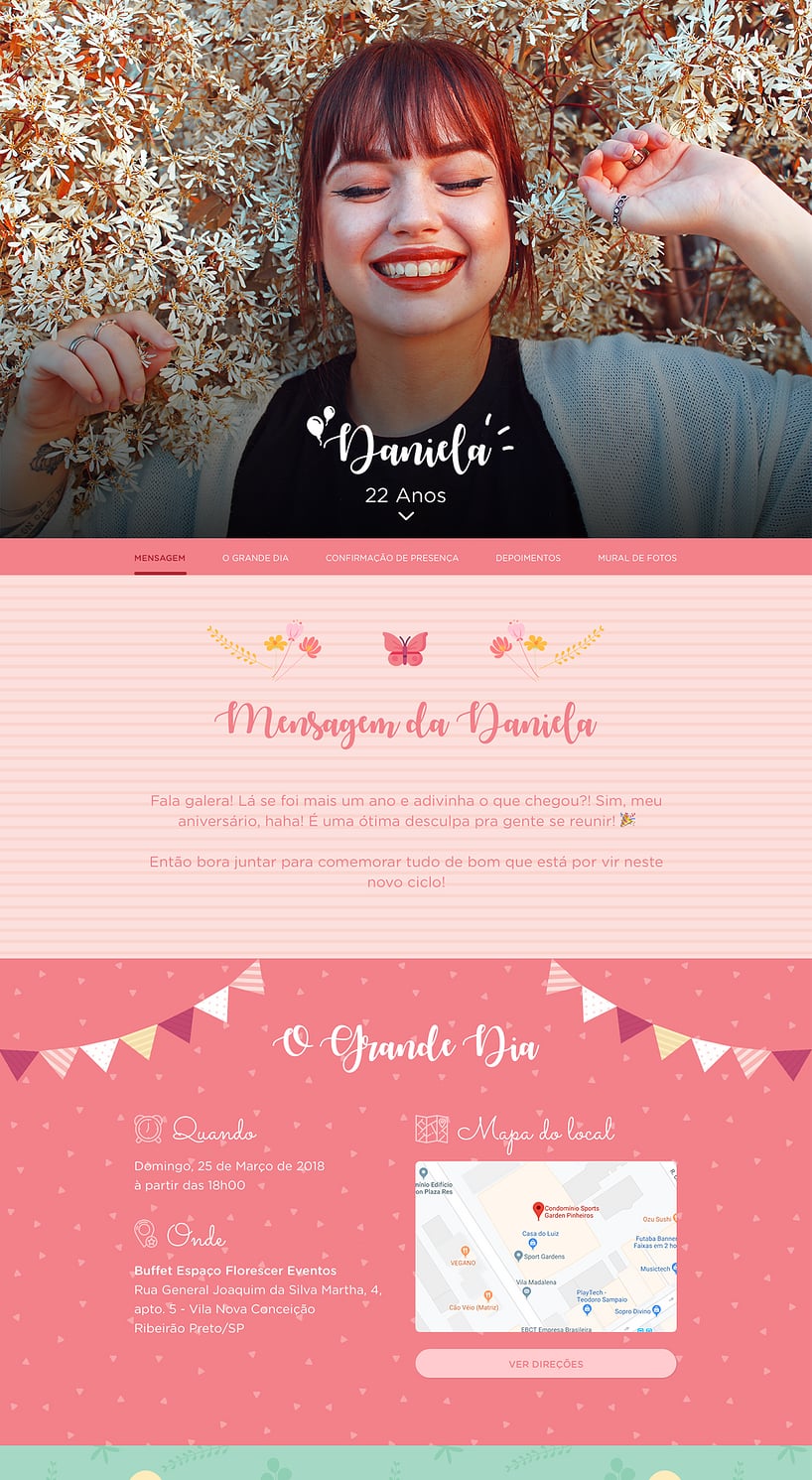 Convite online de aniversário - Jardim Encantado| FestaLab