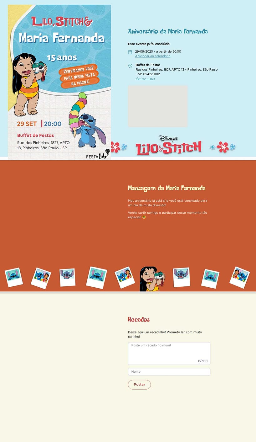 Vibe de Aniversario - Lilo, Stitch & Eu